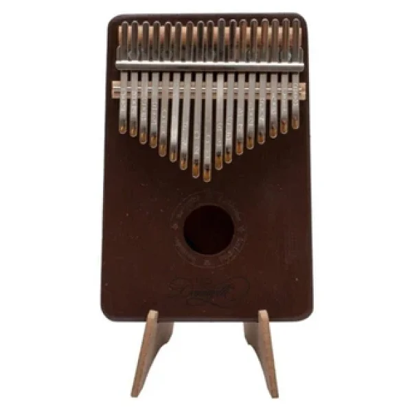Kalimba Full Set - Hediye Paketi- Stant-Parmak Koruyucu Kahverengi - Görsel 5