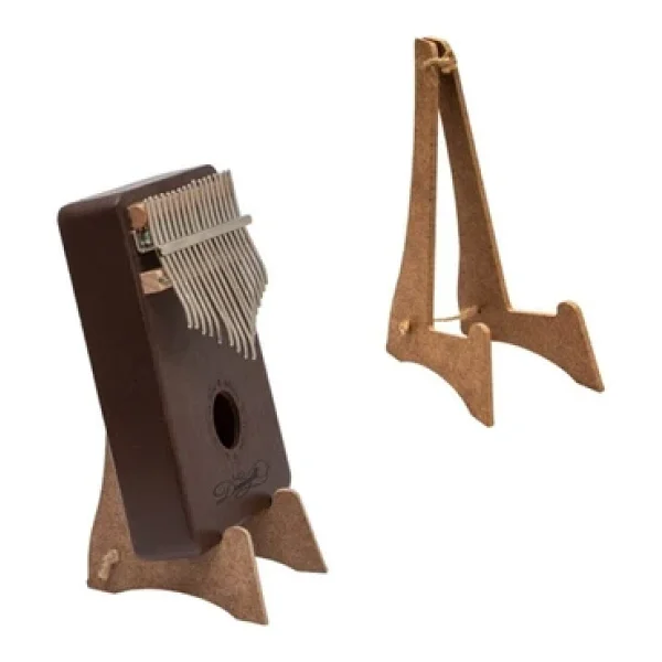 Kalimba Full Set - Hediye Paketi- Stant-Parmak Koruyucu Kahverengi - Görsel 6