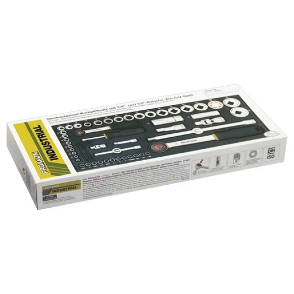 Proxxon 23040 1/4" - 1/2" Cırcır Kollu 56 Parçalı Lokma Ve Bits Takımı - Görsel 5