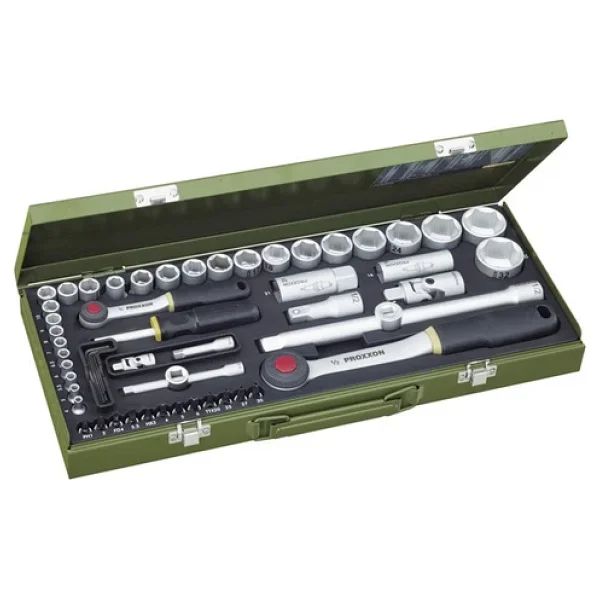 Proxxon 23040 1/4" - 1/2" Cırcır Kollu 56 Parçalı Lokma Ve Bits Takımı - Görsel 4