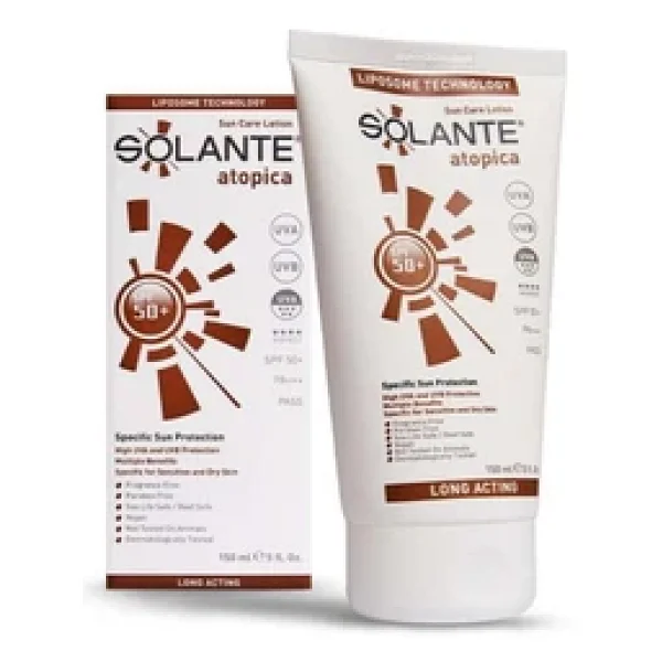 Solante Atopica Hassas Ve Kuru Ciltler İçin 150 Ml 50 Faktör Güneş Losyonu - Görsel 2