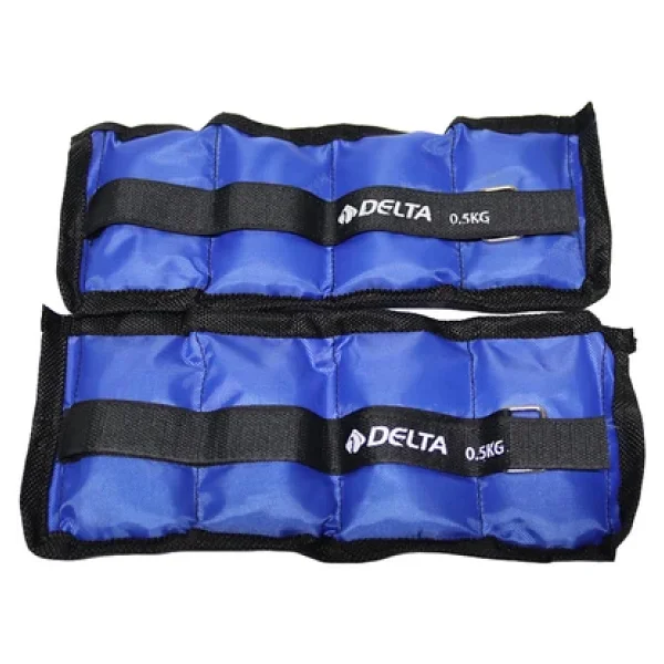 Delta 0,5 Kg X 2 Adet Toplam 1 Kg El Ayak Bilek Kas Güçlendirici Ağırlık Seti Kum Ağırlık Torbası - Görsel 5
