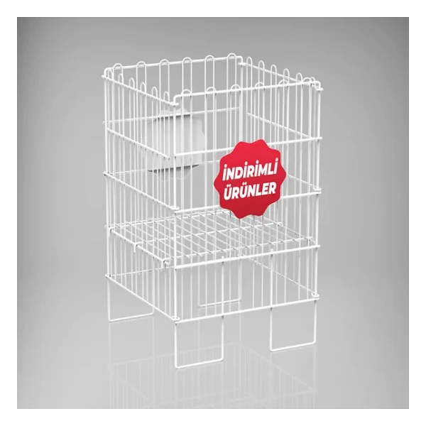 İndirimli Ürünler 40x40 Katlanır Tel Havuz Sepet Beyaz - Görsel 4