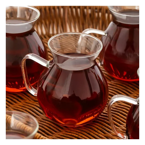 Perotti Keyfi Ala 15528 200 Ml 6'lı Borosilikat Kulplu Çay Bardağı - Görsel 6