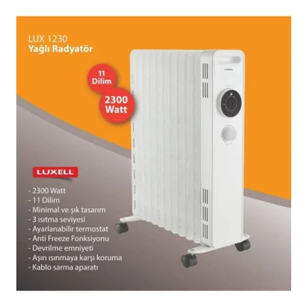 Luxell Lux-1230 11 Dilim 2300 W Isıtıcı - Görsel 2