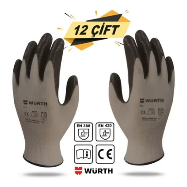 Würth Mekanikçi 12 Çift İş Eldiveni - Görsel 3