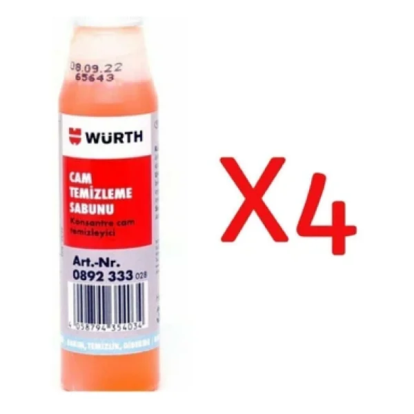 Würth 32 Ml 4'lü Konsantre Cam Temizleme Sabunu - Görsel 3