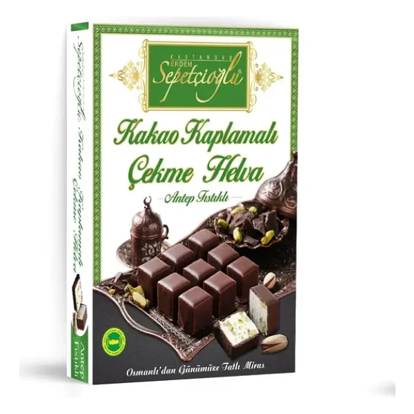 Erdem Sepetçioğlu Çikolata Kaplı Antep Fıstıklı Çekme Helva 160 Gr - Görsel 5