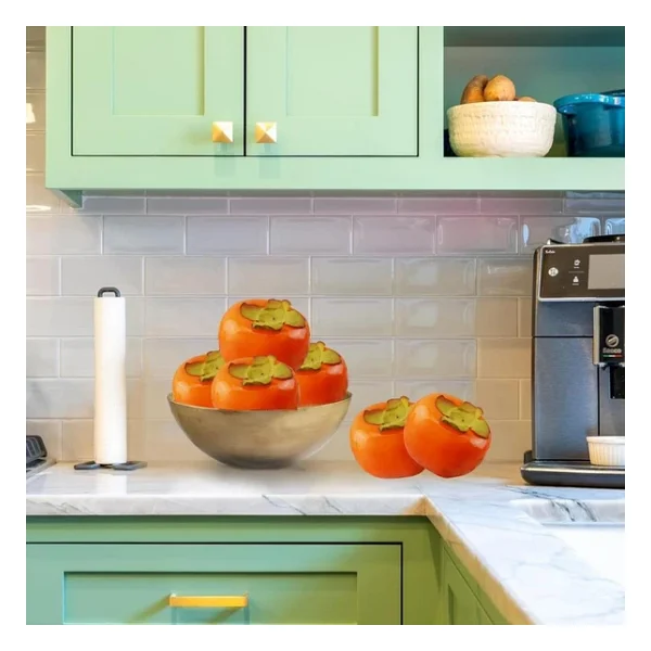 Yapay Meyve Cennet Hurması Fruit Tropik Meyve 12x7cm 1adet - Görsel 6