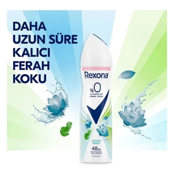 Rexona %0 Alüminyum Ocean Fresh 150 Ml Kadın Deodorant - Görsel 8