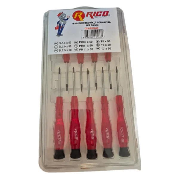 Rico Saatçi Tornavida Takımı Seti Ve Torx Set 9 Parça - Görsel 3