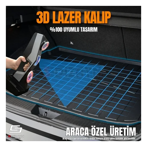 S-Dizayn Fiat Egea Cross 3d Pro Bagaj Havuzu 2020 Üzeri A+ Kalite - Görsel 5