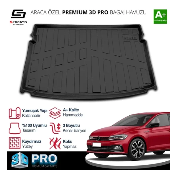 S-Dizayn Vw Polo 3d Pro Bagaj Havuzu 2021 Üzeri A+ Kalite - Görsel 3