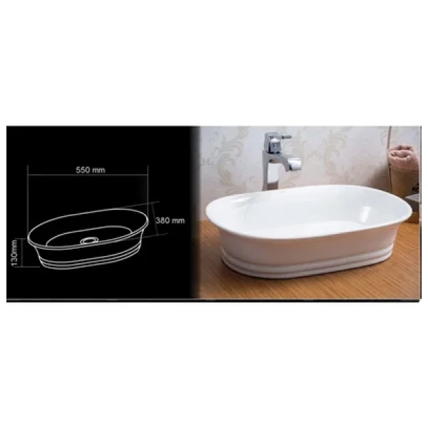 Lena E-4802 Tezgah Üstü Lavabo - Görsel 8