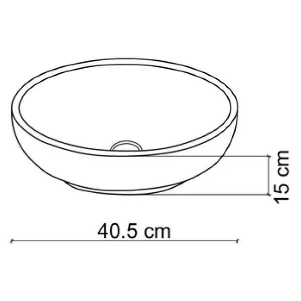 Lena E-6008 Tezgah Üstü Porselen Lavabo - Görsel 5