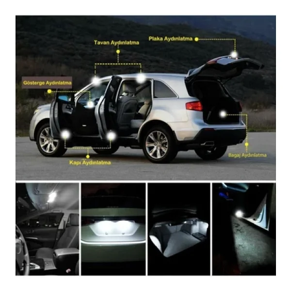 Ensadepo Sofit LED Canbus 39 Mm Tavan Lambası Plaka Lambası - Görsel 2