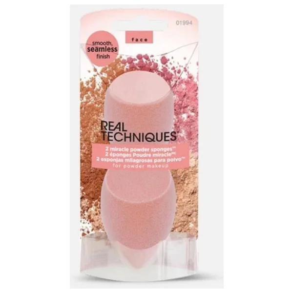 Real Techniques 2 Miracle Powder Sponges -Rt 01994 Makyaj Sünger Seti - Görsel 3