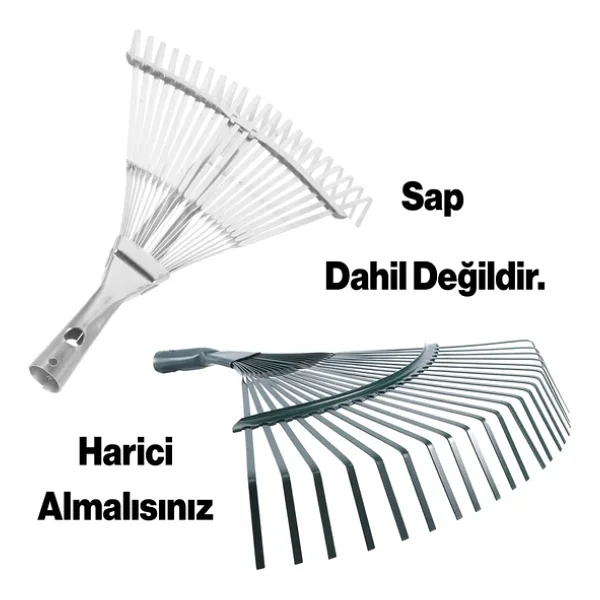 Metal Ayarlanabilir Bahçe Tarla Tırmık Çim Peyzaj Yaprak Ot Saman Temizleme Toplama Tırmığı 1 Adet - Görsel 6