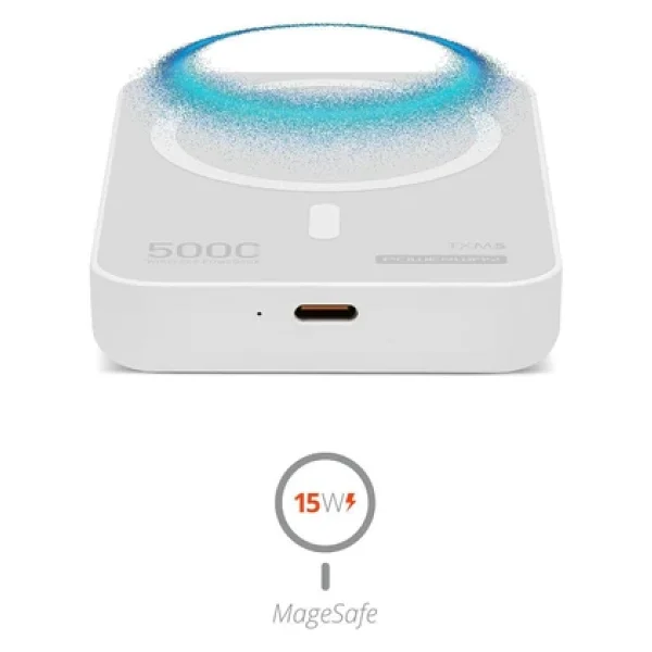 Powerway Txm5 Beyaz 5000 mAh Hızlı Şarj Magsafe Powerbank - Görsel 6