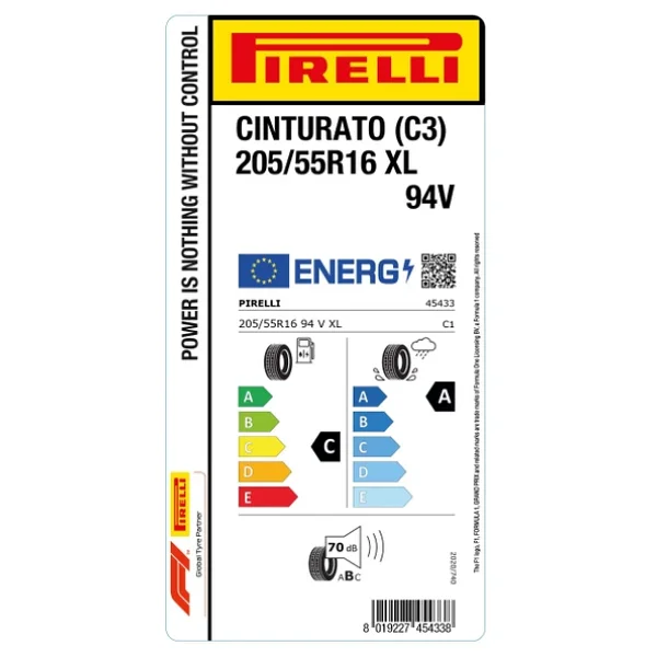 Pirelli Cinturato C3 205/55 R16 94v XL Yaz Lastiği - Görsel 2