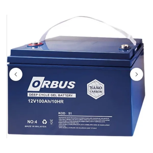 Orbus 12v 100ah Deep Cycle Nano Carbon Jel Akü - Görsel 4