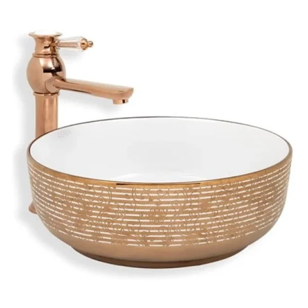 Lena E-8301 Tezgah Üstü Porselen Lavabo - Görsel 4
