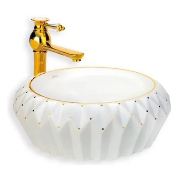 Lena E-8138 Tezgah Üstü Porselen Lavabo - Görsel 5