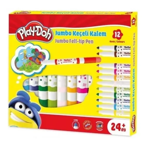 Play-Doh Play-Ke020 6 Mm 12'li Jumbo Keçeli Kalem Seti - Görsel 7