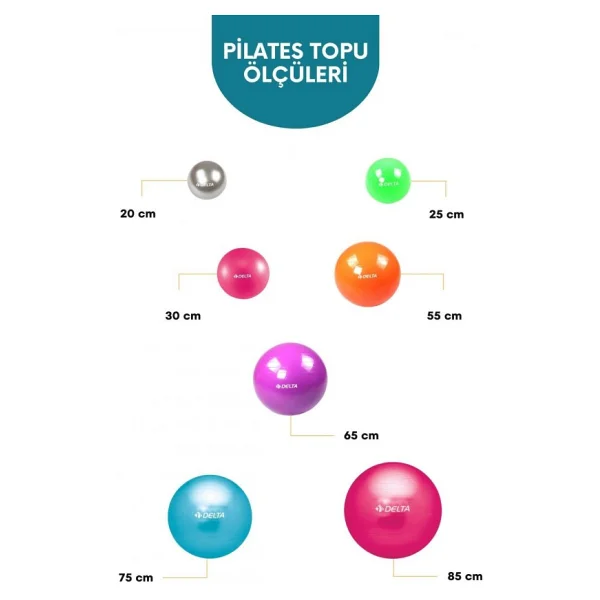 Delta 65 Cm Dura-Strong Deluxe Mor Pilates Topu - Görsel 2