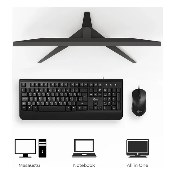 Lenovo Lecoo Cm105 Siyah Kablolu Klavye Mouse Seti - Görsel 5