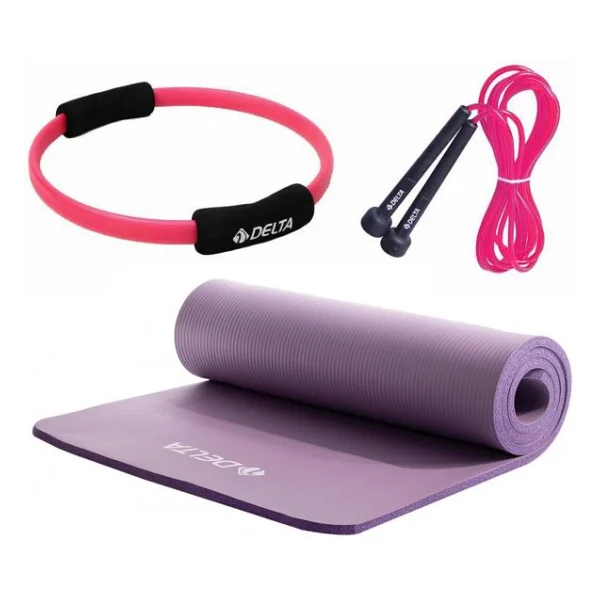 Delta 15 Mm Pilates Minderi 35 Cm Pilates Çemberi Atlama İpi Seti - Görsel 3