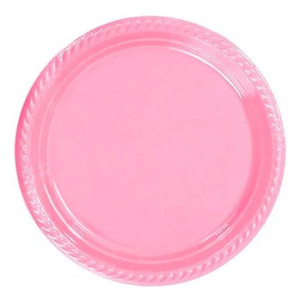 Piknik Davet Doğum Günü Omeyva Sofra Seti - 25 Kişilik Pembe Tabak Bardak Çatal Takımı - Görsel 7