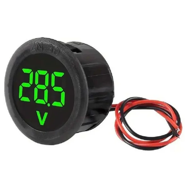 Aek-Tech Dijital Voltmetre Dc4-100v Yeşil Araç Karavan Motorsiklet Yat Tekne - Görsel 3