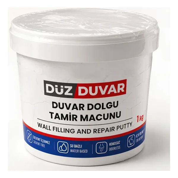 (1 Kg) Duvar Tamir Dolgusu Macunu Zemin Alçı Sıva Çatlak Onarıcı Giderici Derin Boşluk Doldurucu - Görsel 4
