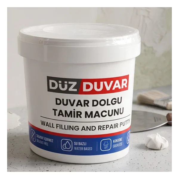 (1 Kg) Duvar Tamir Dolgusu Macunu Zemin Alçı Sıva Çatlak Onarıcı Giderici Derin Boşluk Doldurucu - Görsel 3