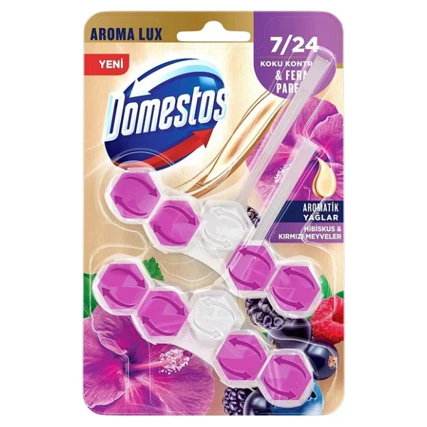 Domestos Aroma Lux Hibiskus & Kırmızı Meyveler Tuvalet Bloğu 100 Gr - Görsel 4