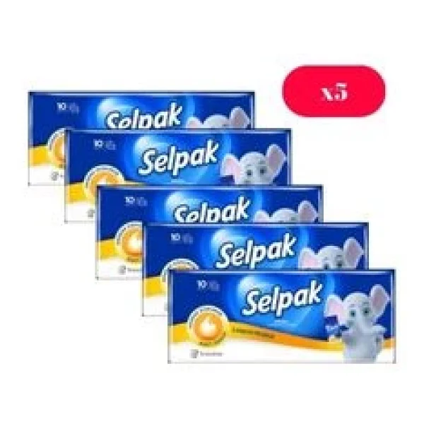 Selpak Mendil Losyonlu 10' Lu X5 Adet - Görsel 3