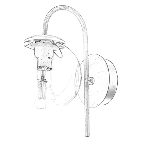 Avonni Ap-60327-1bsy Siyah Boyalı Aplik E27 Metal Cam 20cm - Görsel 2