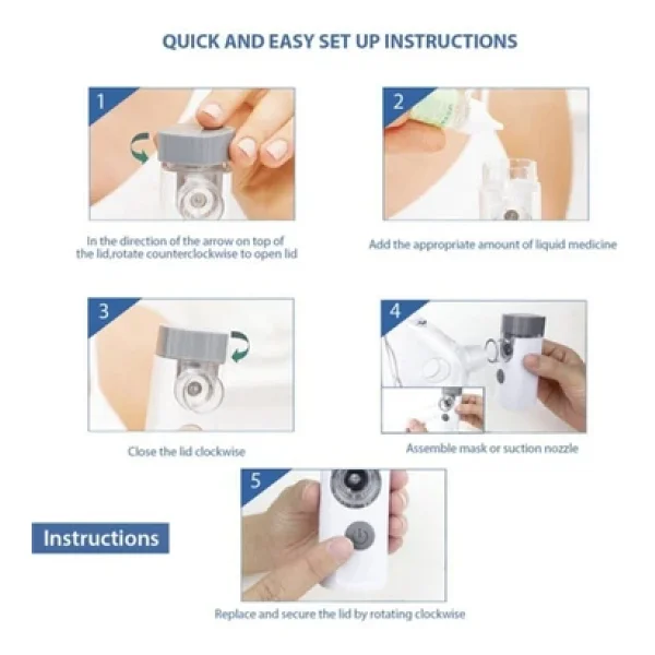 Air Pro 3 Nebulizator El Tipi Mini Mobil Şarjlı Nebülizator Sessiz Mesh Mobil Nebül X Yeni - Görsel 3