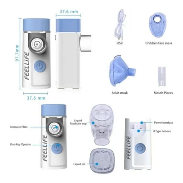 Air Pro 3 Nebulizator El Tipi Mini Mobil Şarjlı Nebülizator Sessiz Mesh Mobil Nebül X Yeni - Görsel 2