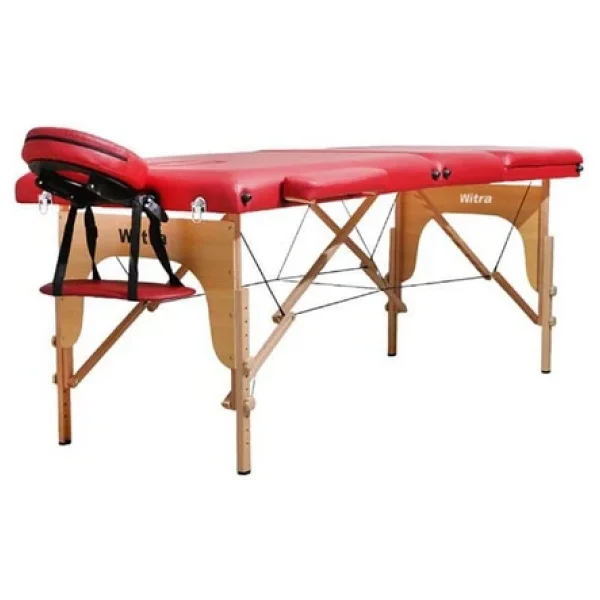 Kırmızı 3 Parçalı Katlanabilir Masaj Yatağı - 250 Kg Kapasite - Görsel 2