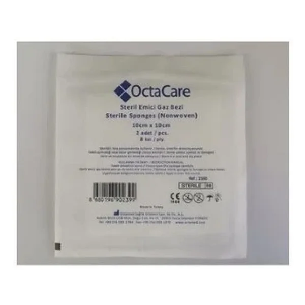 Octacare Steril Emici Gazlı Bez 10x10 Cm 10 Adet - Görsel 2