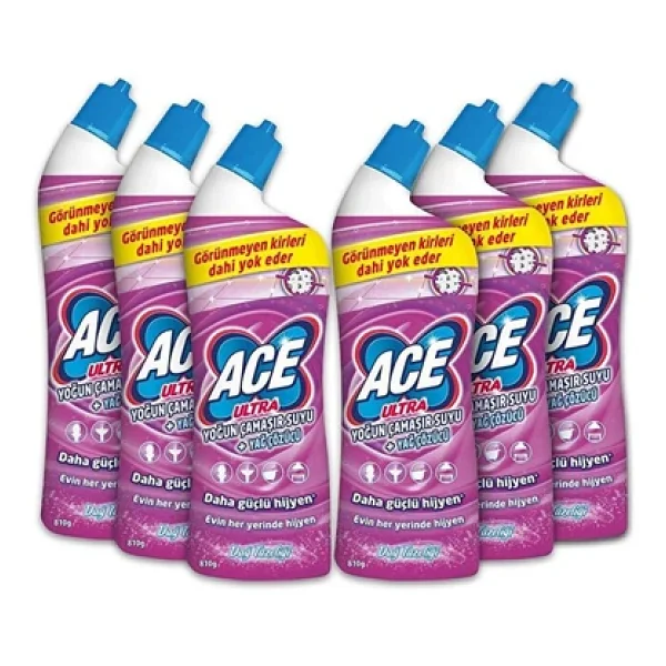 Ace Ultra Power Jel Dağ Ferahlığı Çamaşır Suyu 750 Ml 6'lı - Görsel 3