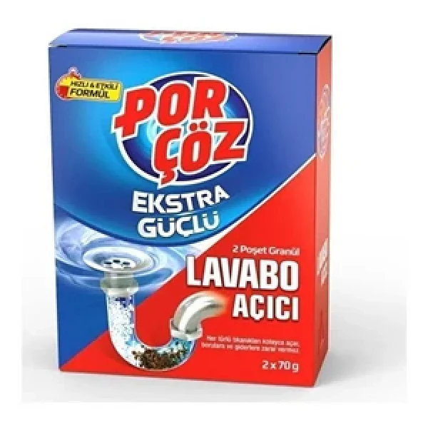 Porçöz Granül Lavabo Açıcı 2x70 Gr - Görsel 3