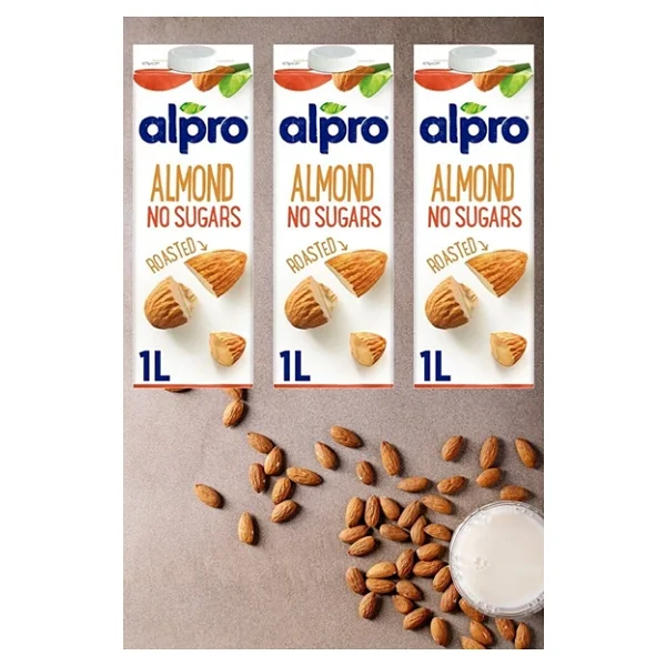 Alpro Şekersiz Badem Sütü 1 Lt 3'lü - Görsel 3