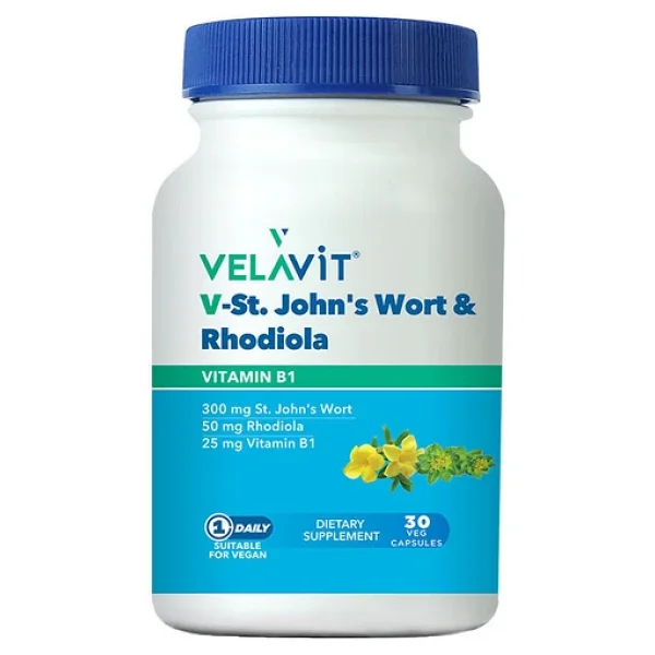 Velavit V-St John's Wort Rhodiola 30 Kapsül - Görsel 8