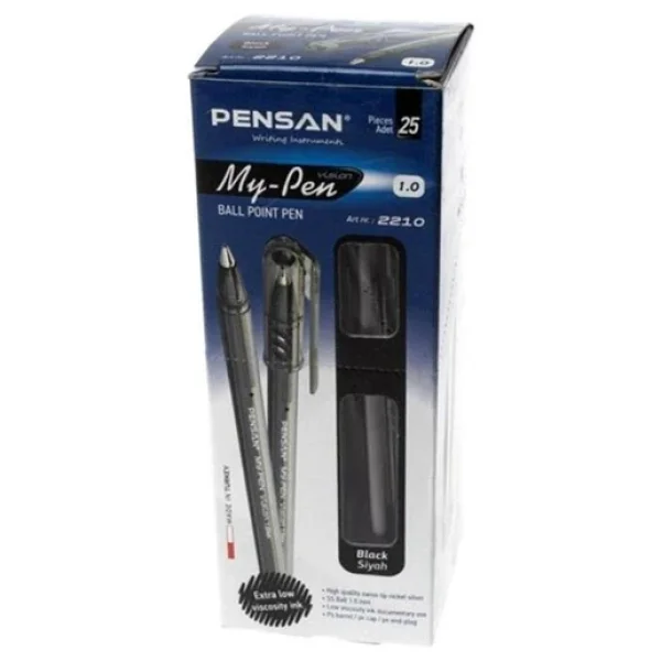 Pensan 2210 My-Pen 25'li Siyah Tükenmez Kalem - Görsel 3