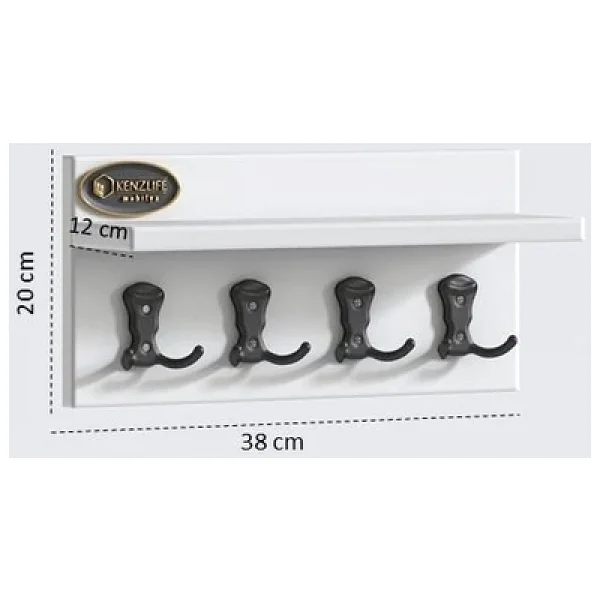 Kenzlife Elbise Askılığı Askılık Vettini38 Gri 20x038x12 Siyah 4 Adet Askı Portmanto - Görsel 6