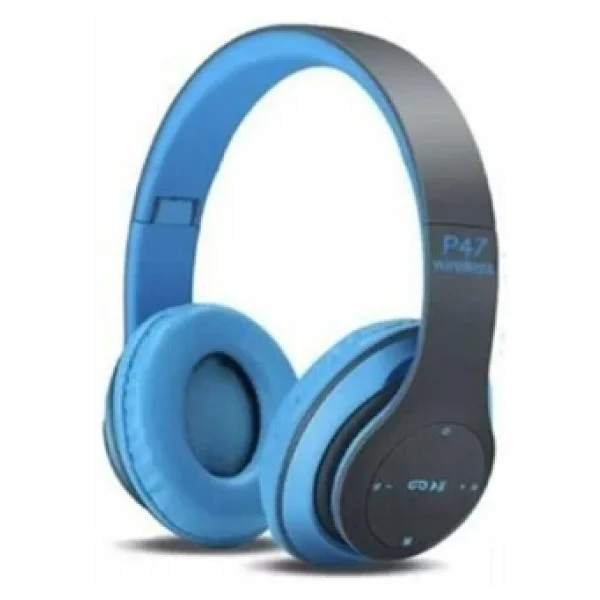 Torima P47 Fm Radyolu Kulak Üstü Bluetooth Kulaklık Mavi - Görsel 5
