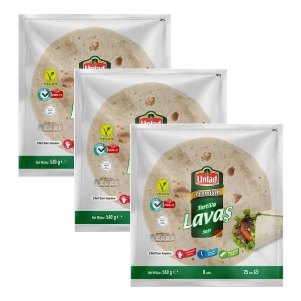 Untad Tortilla Lavaş 8 Li 560 Gr X 3 Adet - Görsel 3